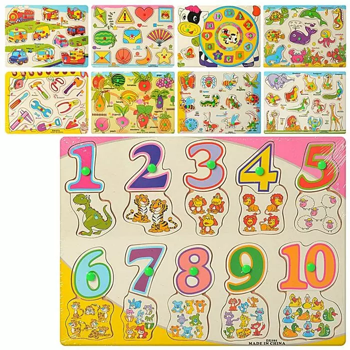 Дерев'яна іграшка Рамка-вкладиш MD2533 оптом